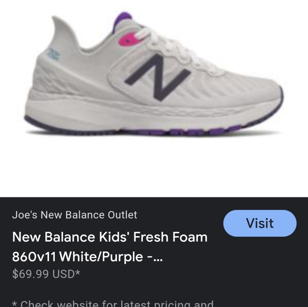 Kids Sz.2. New Balance Fresh Foam. New.